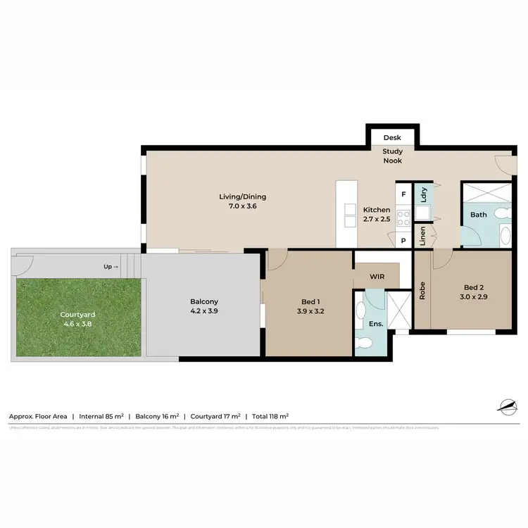Floorplan of Homely unit listing, 1/71 Kates Street, Morningside QLD 4170