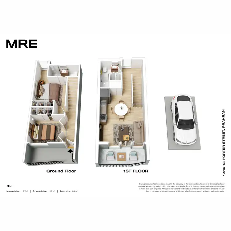 Floorplan of Homely townhouse listing, 12/10-13 Porter Street, Prahran VIC 3181