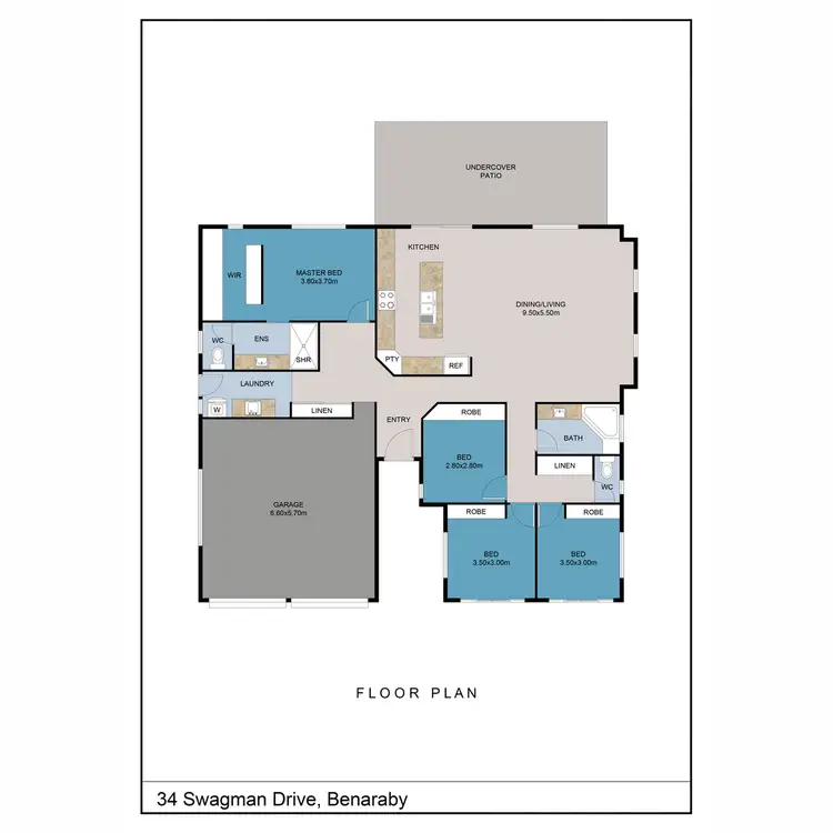 Floorplan of Homely house listing, 34 Swagman Drive, Benaraby QLD 4680
