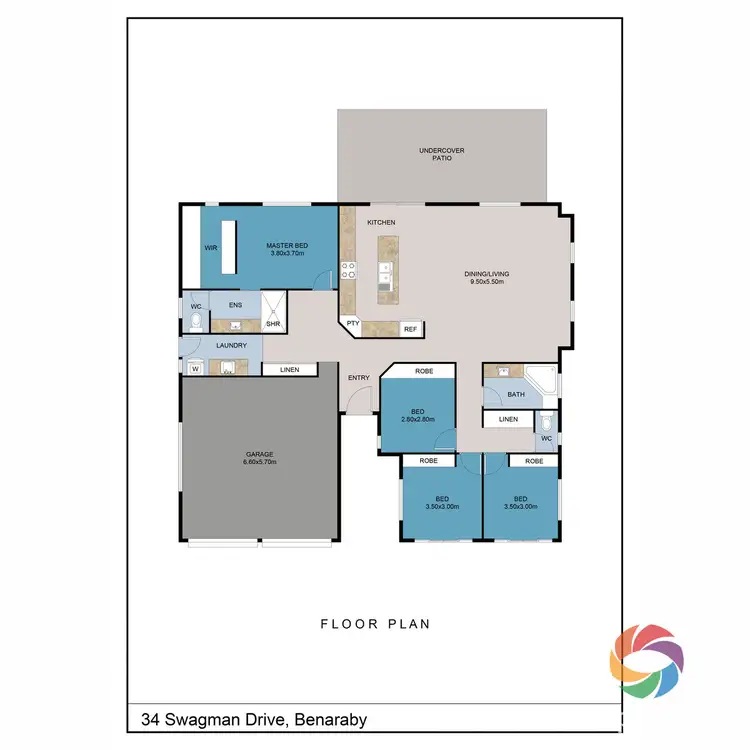 Floorplan of Homely house listing, 34 Swagman Drive, Benaraby QLD 4680