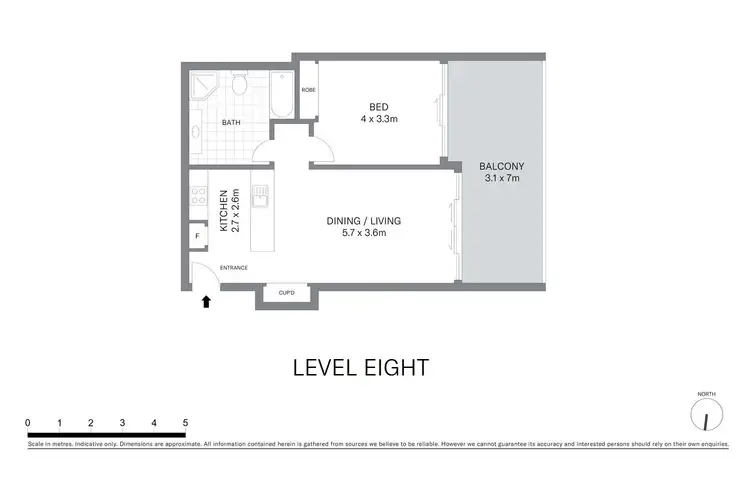 Floorplan of Homely apartment listing, 807/187 Kent Street, Sydney NSW 2000