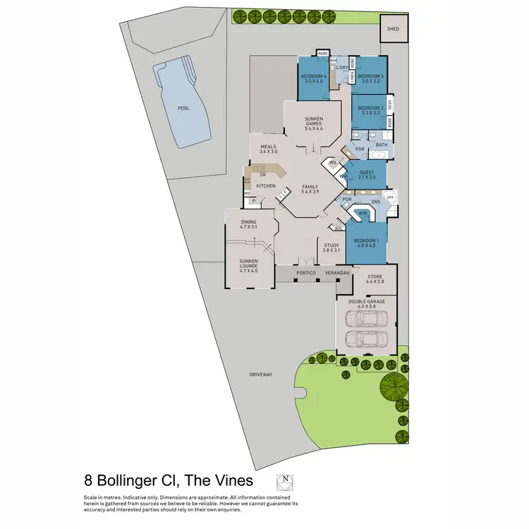 Floorplan of Homely house listing, 8 Bollinger Close, The Vines WA 6069