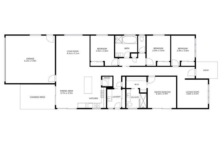 Floorplan of Homely house listing, 15 Kinchington Road, Leneva VIC 3691