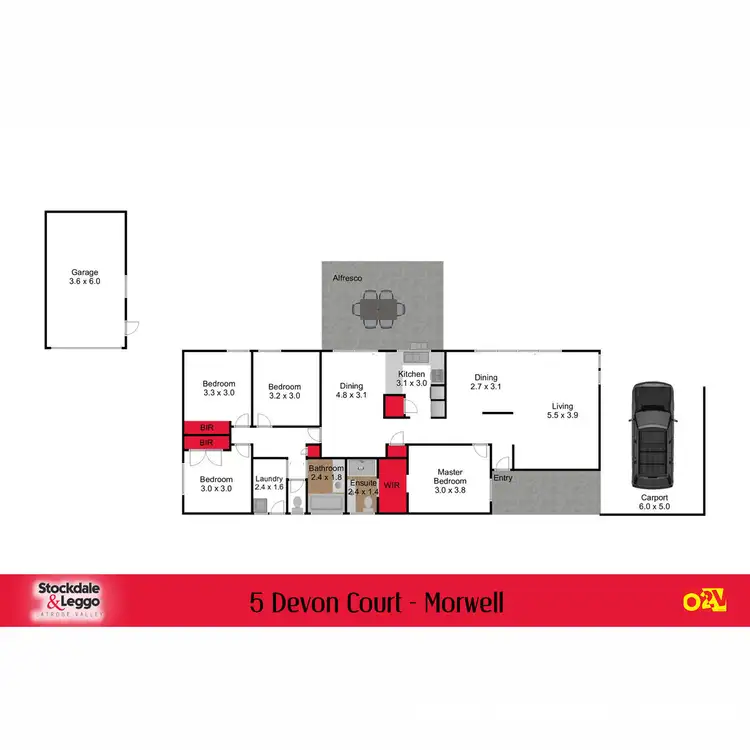 Floorplan of Homely house listing, 5 Devon Court, Morwell VIC 3840
