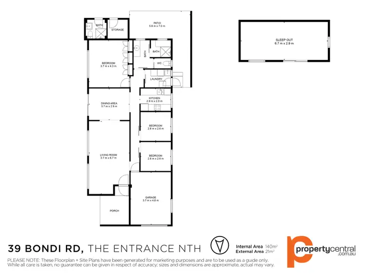 Floorplan of Homely house listing, 39 Bondi Road, The Entrance North NSW 2261