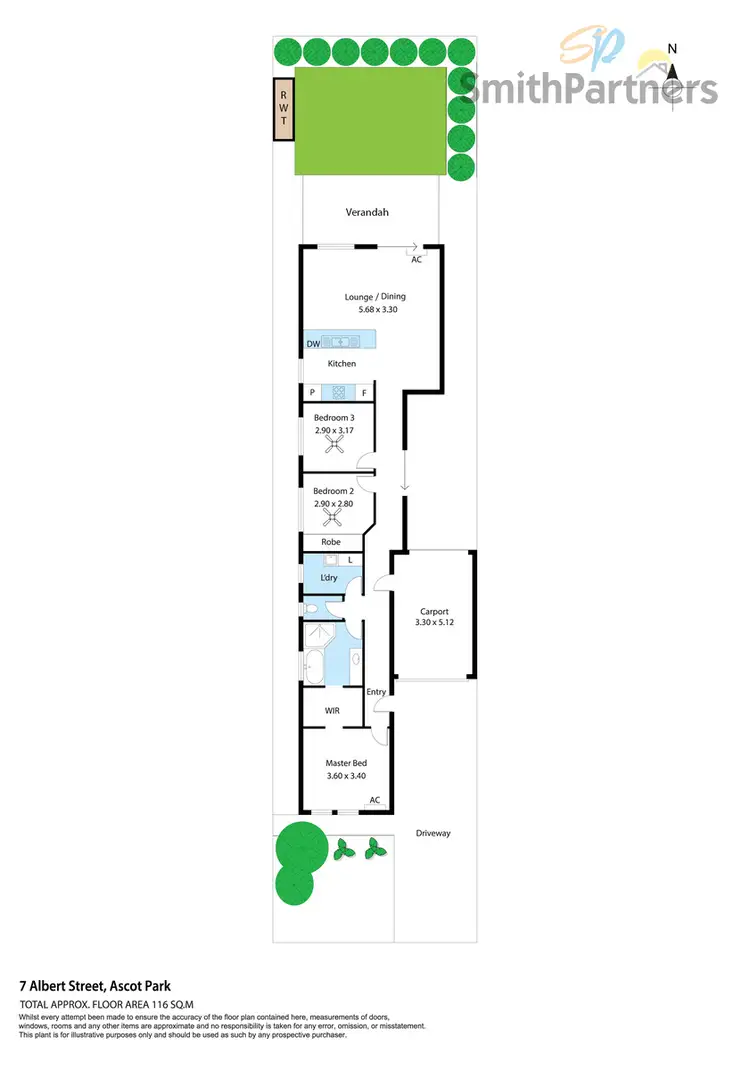 Floorplan of Homely house listing, 7 Albert Street, Ascot Park SA 5043