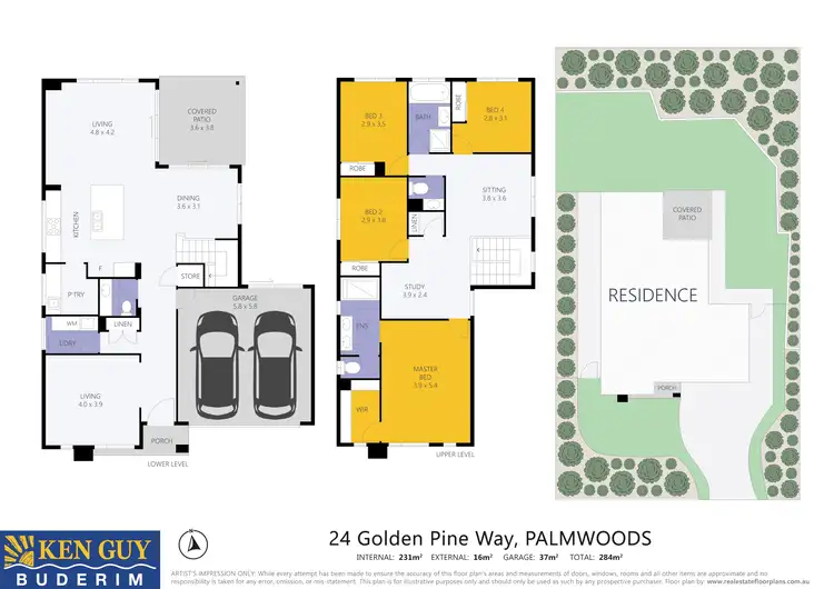 Floorplan of Homely house listing, 24 Golden Pine Way, Palmwoods QLD 4555