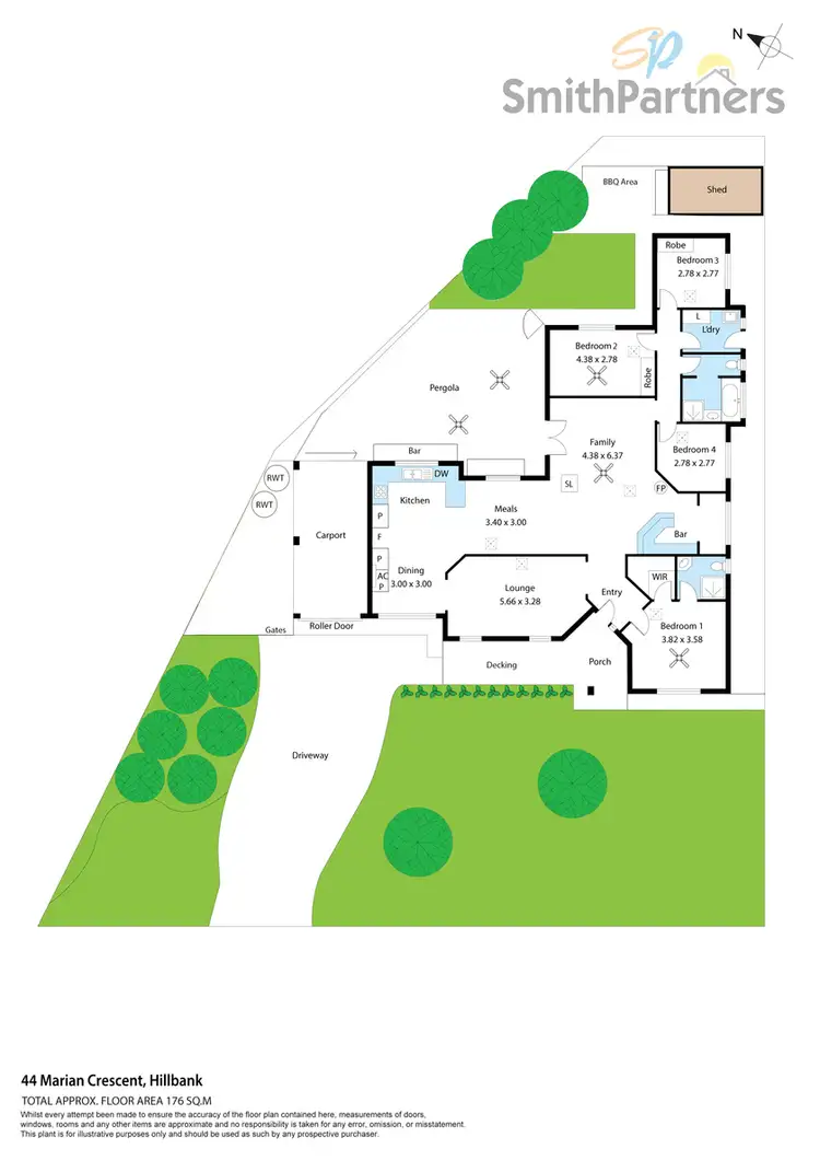 Floorplan of Homely house listing, 44 Marian Crescent, Hillbank SA 5112