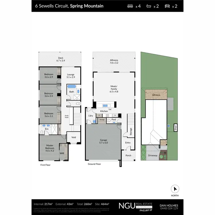 Floorplan of Homely house listing, 6 Sewells Circuit, Spring Mountain QLD 4300