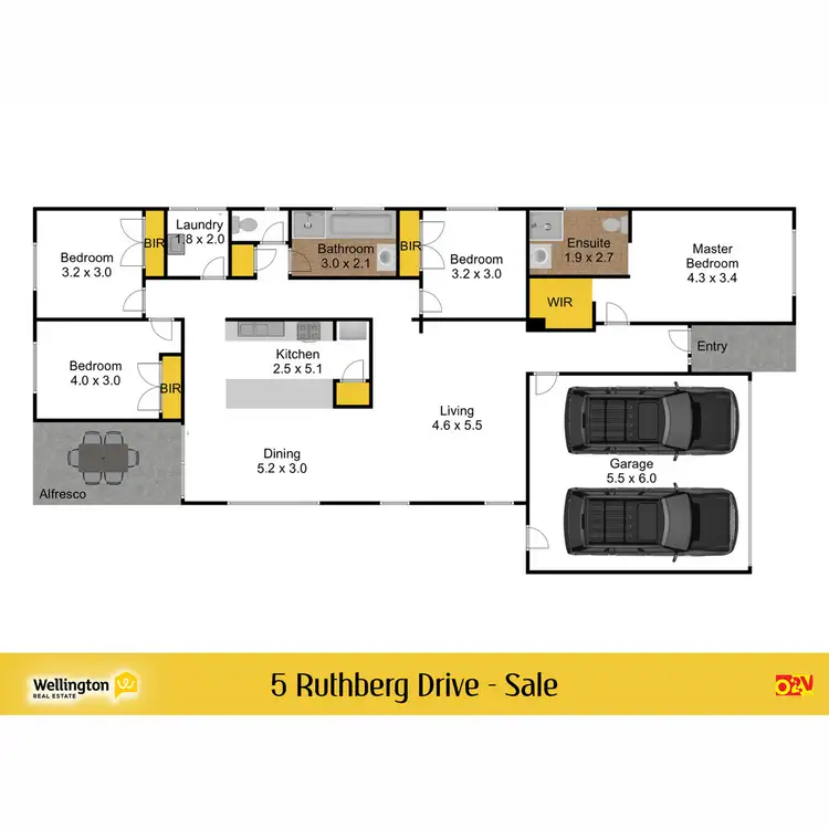 Floorplan of Homely house listing, 5 Ruthberg Drive, Sale VIC 3850
