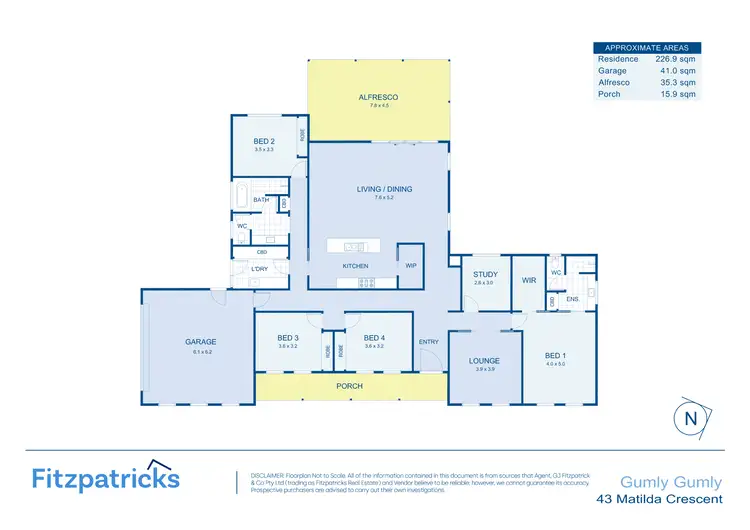 Floorplan of Homely house listing, 43 Matilda Crescent, Gumly Gumly NSW 2652