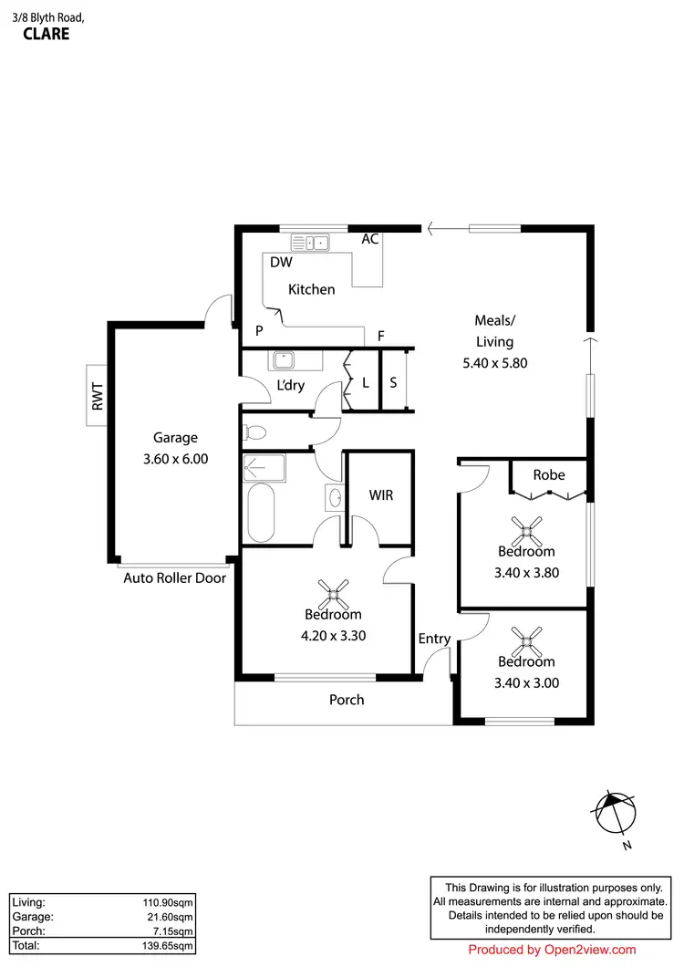 Floorplan of Homely house listing, 3/8 Blyth Road, Clare SA 5453