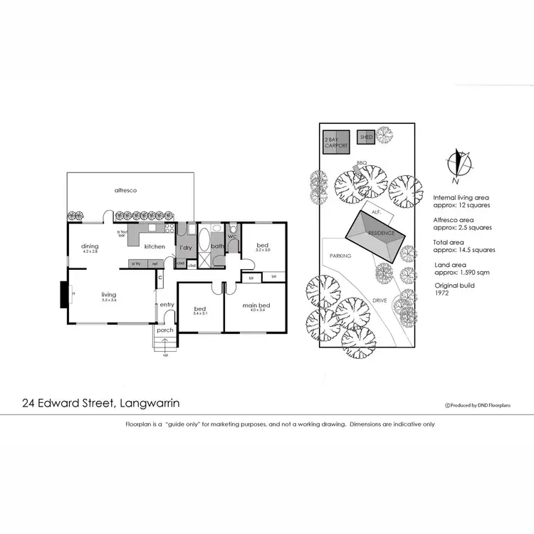 Floorplan of Homely house listing, 24 Edward Street, Langwarrin VIC 3910