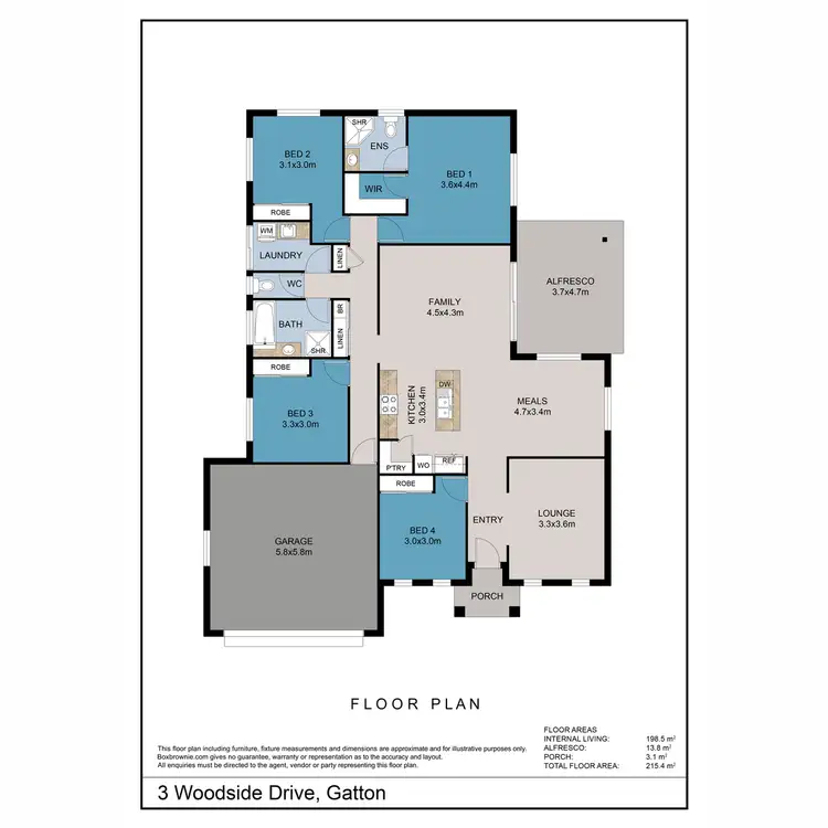 Floorplan of Homely house listing, 3 Woodside Drive, Gatton QLD 4343