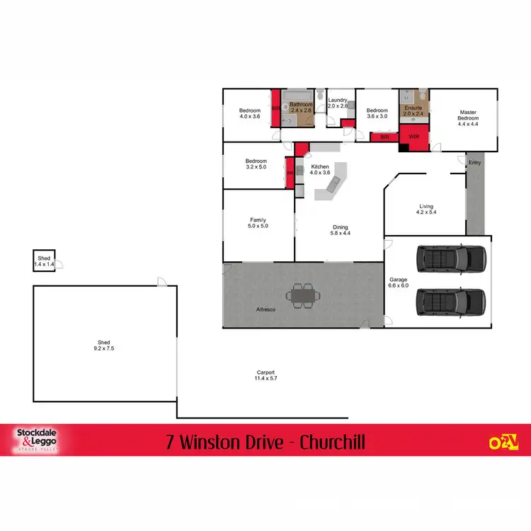 Floorplan of Homely house listing, 7 Winston Drive, Churchill VIC 3842