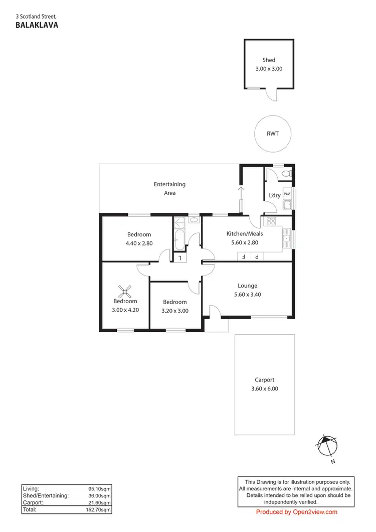 Floorplan of Homely house listing, 3 Scotland Street, Balaklava SA 5461