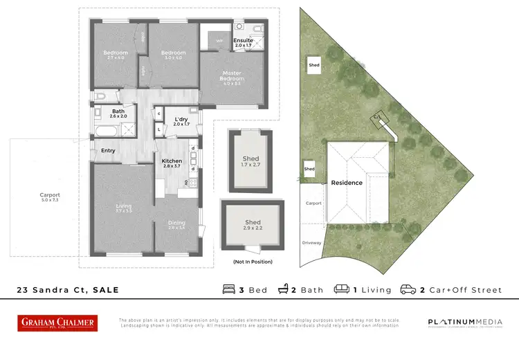 Floorplan of Homely house listing, 23 Sandra Court, Sale VIC 3850