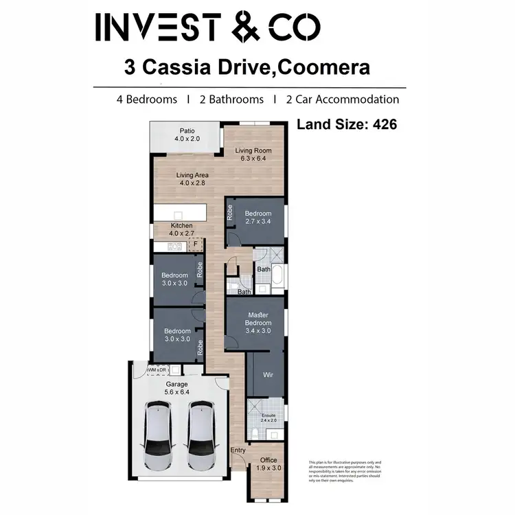 Floorplan of Homely house listing, 3 Cassia Drive, Coomera QLD 4209