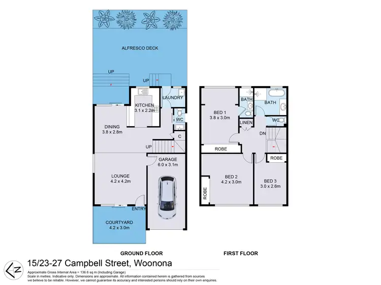 Floorplan of Homely townhouse listing, 15/23-27 Campbell Street, Woonona NSW 2517
