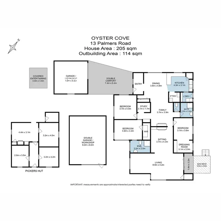 Floorplan of Homely house listing, 13 Palmers Road, Oyster Cove TAS 7150