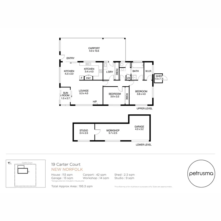 Floorplan of Homely house listing, 19 Carter Court, New Norfolk TAS 7140