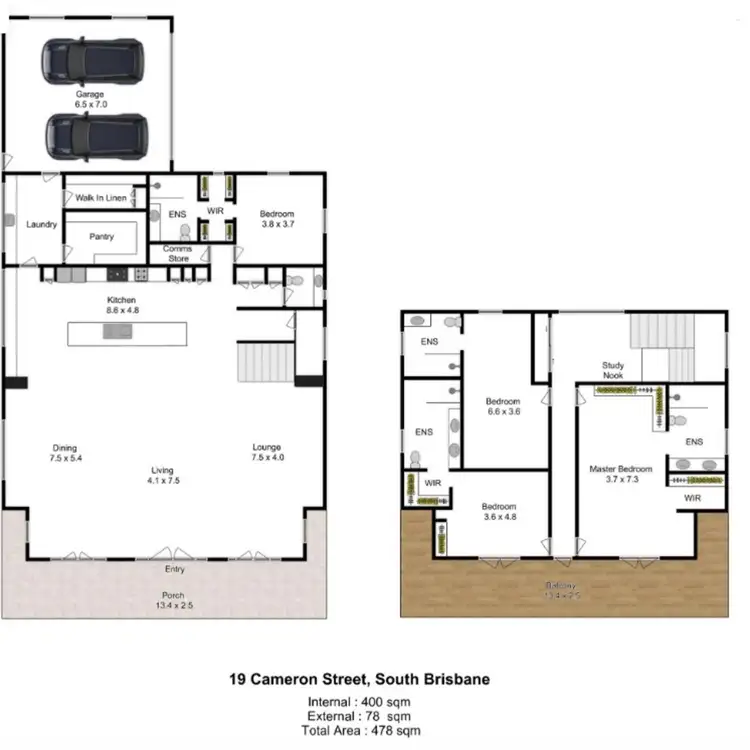 Floorplan of Homely house listing, 19 Cameron Street, South Brisbane QLD 4101