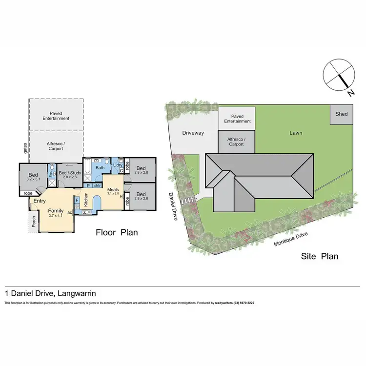 Floorplan of Homely house listing, 1 Daniel Drive, Langwarrin VIC 3910