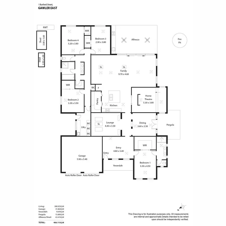 Floorplan of Homely house listing, 1 Burford Street, Gawler East SA 5118
