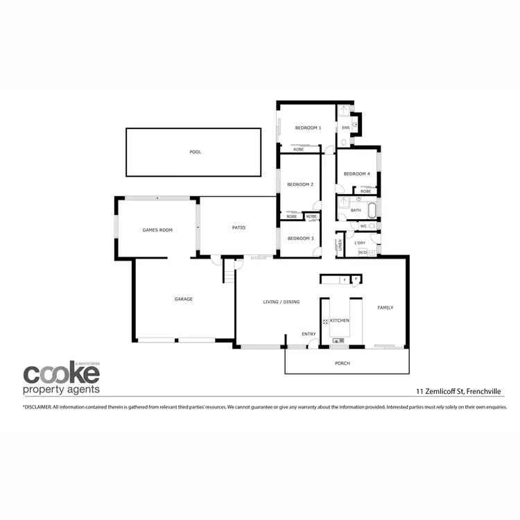 Floorplan of Homely house listing, 11 Zemlicoff Street, Frenchville QLD 4701