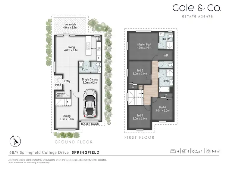 Floorplan of Homely townhouse listing, 68/9 Springfield College Drive, Springfield QLD 4300