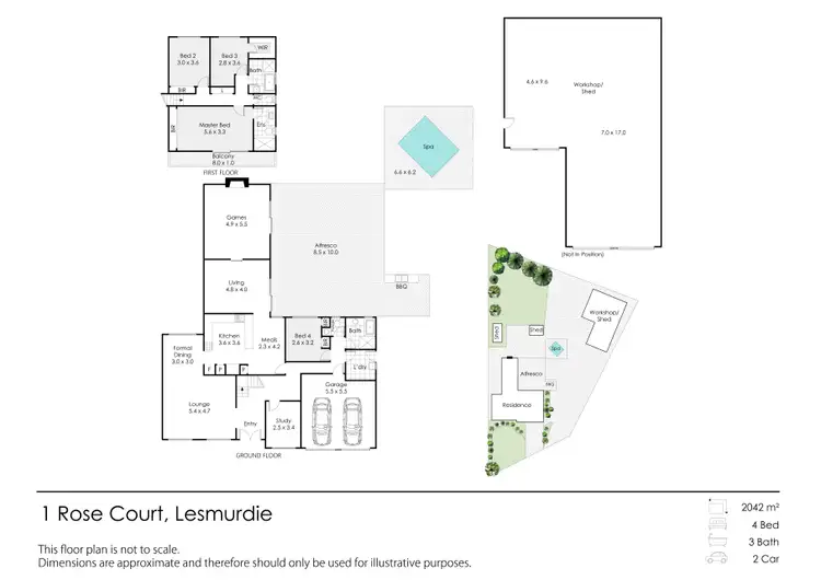 Floorplan of Homely house listing, 1 Rose Court, Lesmurdie WA 6076