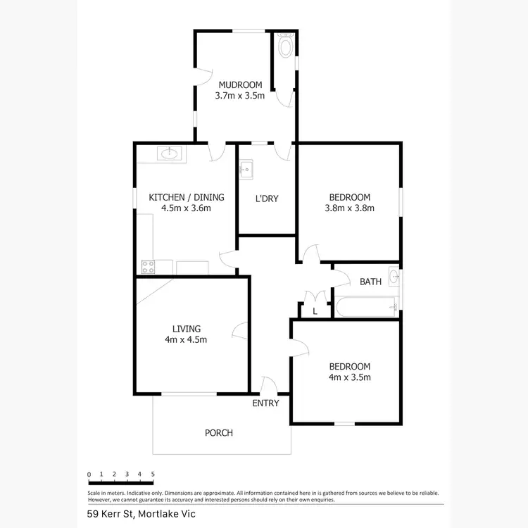 Floorplan of Homely house listing, 59 Kerr Street, Mortlake VIC 3272