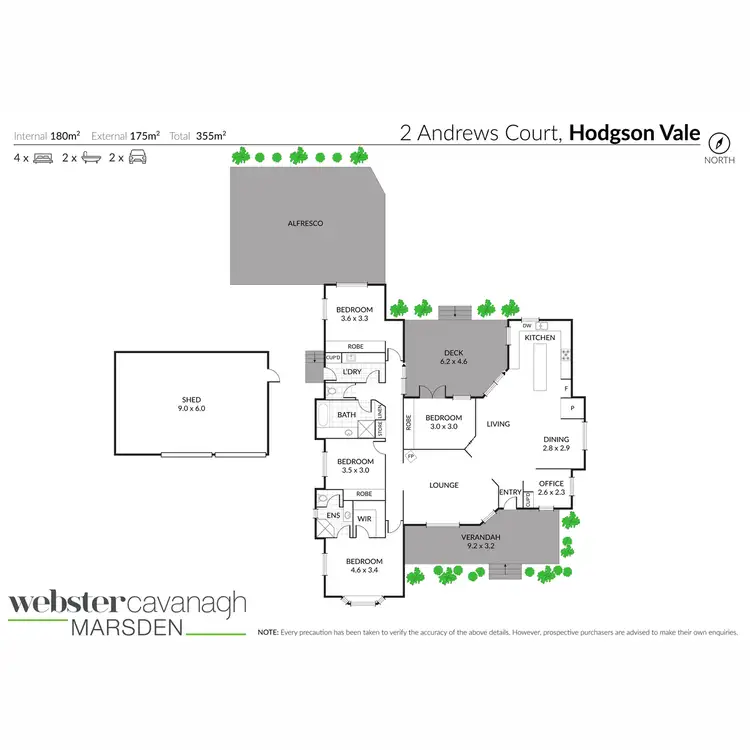 Floorplan of Homely house listing, 2 Andrews Court, Hodgson Vale QLD 4352