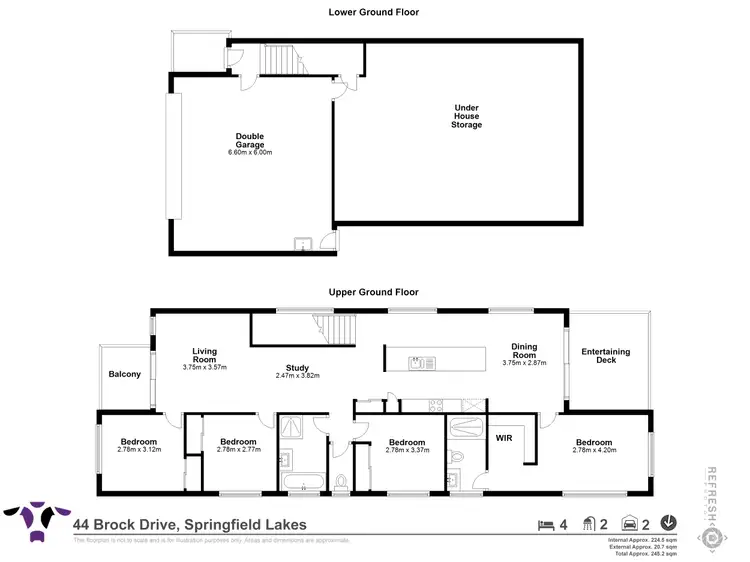 Floorplan of Homely house listing, 44 Brock Drive, Springfield Lakes QLD 4300