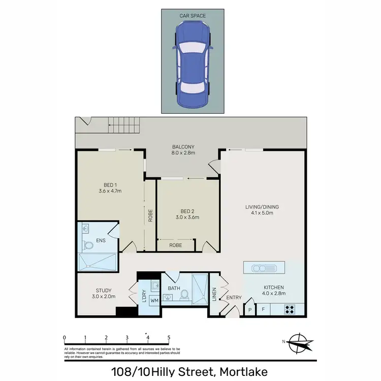 Floorplan of Homely apartment listing, 108/10 Hilly Street, Mortlake NSW 2137