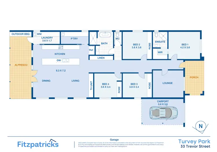 Floorplan of Homely house listing, 33 Trevor Street, Turvey Park NSW 2650