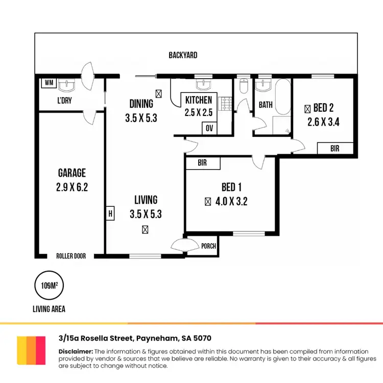 Floorplan of Homely unit listing, 3/15A Rosella Street, Payneham SA 5070