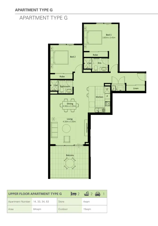 Floorplan of Homely apartment listing, 101/50 Pimlico Crescent, Wellard WA 6170