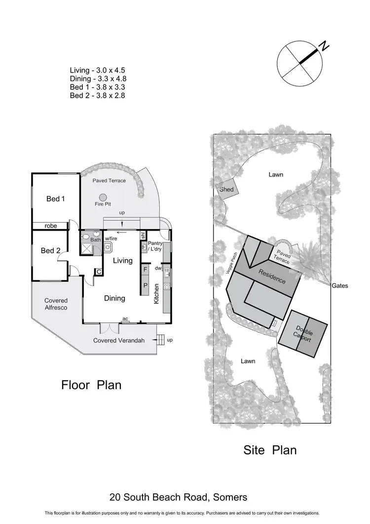Floorplan of Homely house listing, 20 South Beach Road, Somers VIC 3927