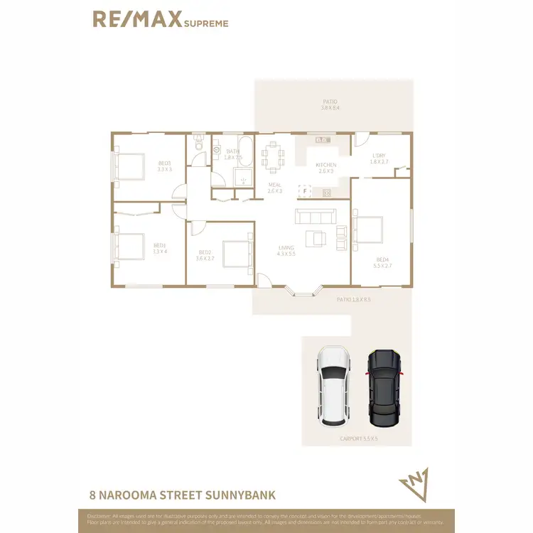 Floorplan of Homely house listing, 8 Narooma Street, Sunnybank QLD 4109
