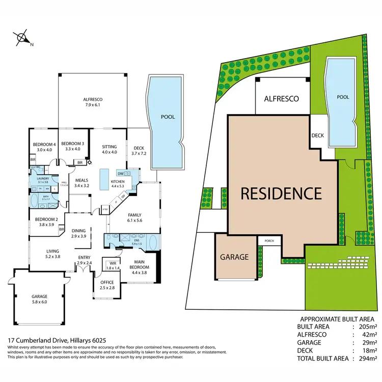 Floorplan of Homely house listing, 17 Cumberland Drive, Hillarys WA 6025
