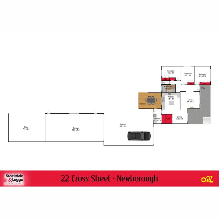 Floorplan of Homely house listing, 22 Cross Street, Newborough VIC 3825