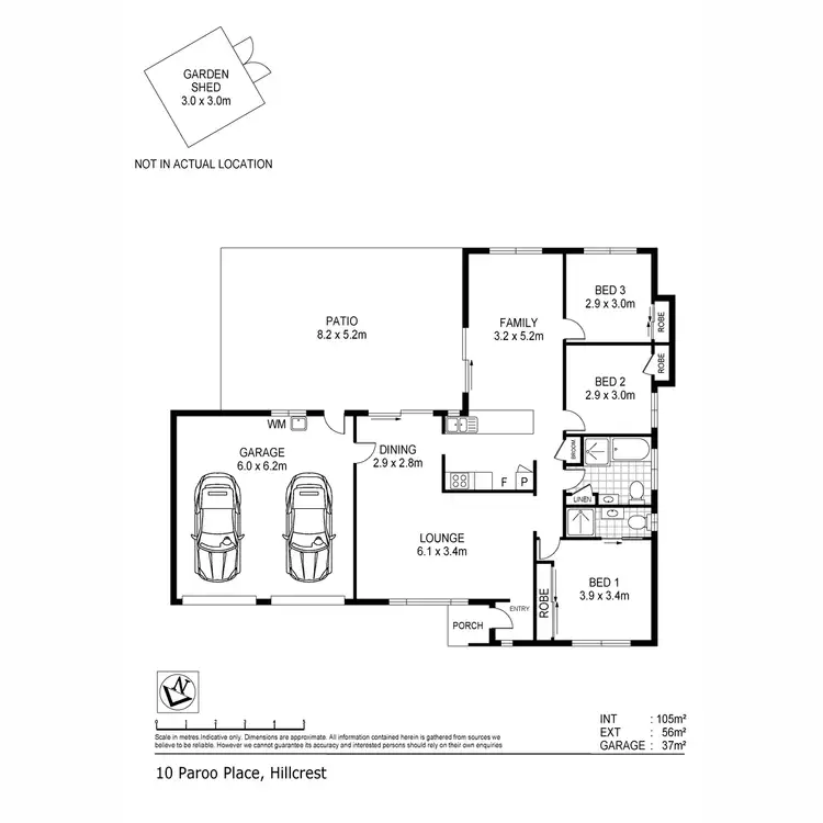Floorplan of Homely house listing, 10 Paroo Place, Hillcrest QLD 4118