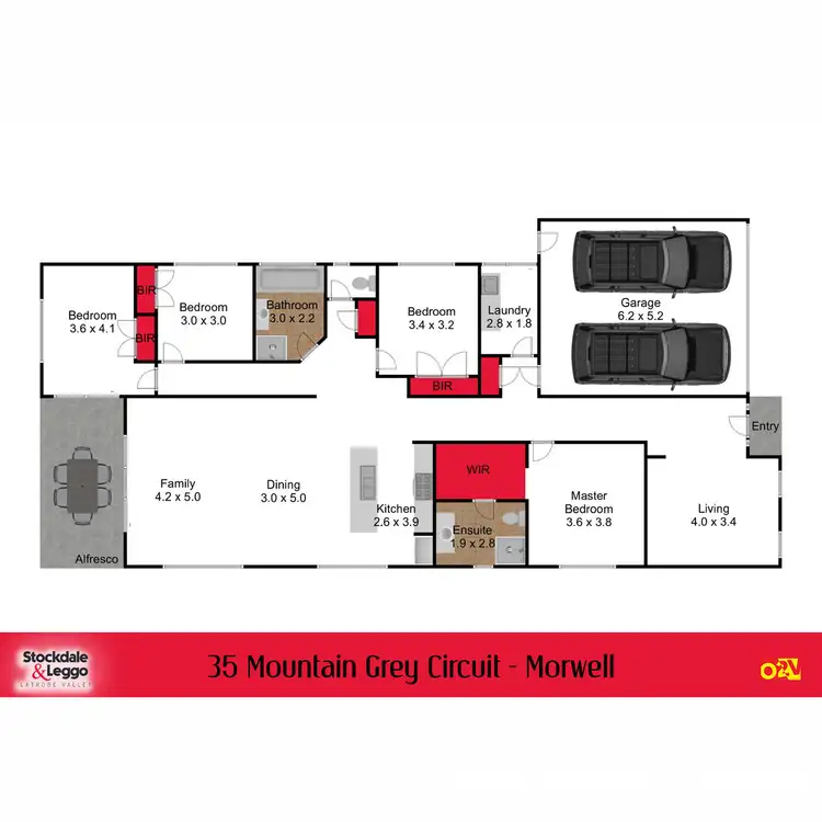 Floorplan of Homely house listing, 35 Mountain Grey Circuit, Morwell VIC 3840