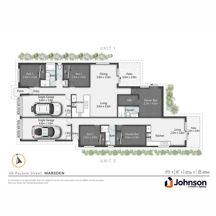 Floorplan of Homely semi-detached listing, 48 Pauline Street, Marsden QLD 4132