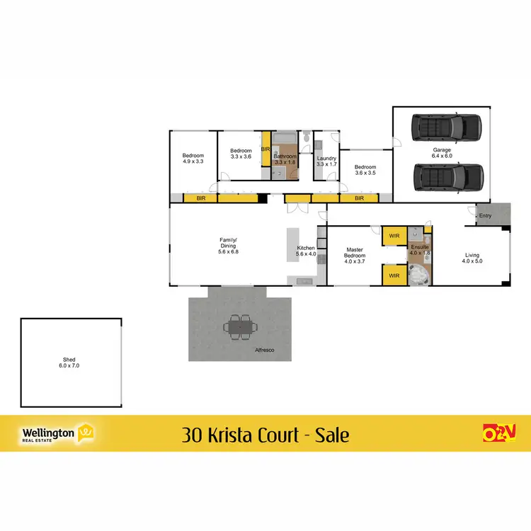 Floorplan of Homely house listing, 30 Krista Court, Sale VIC 3850