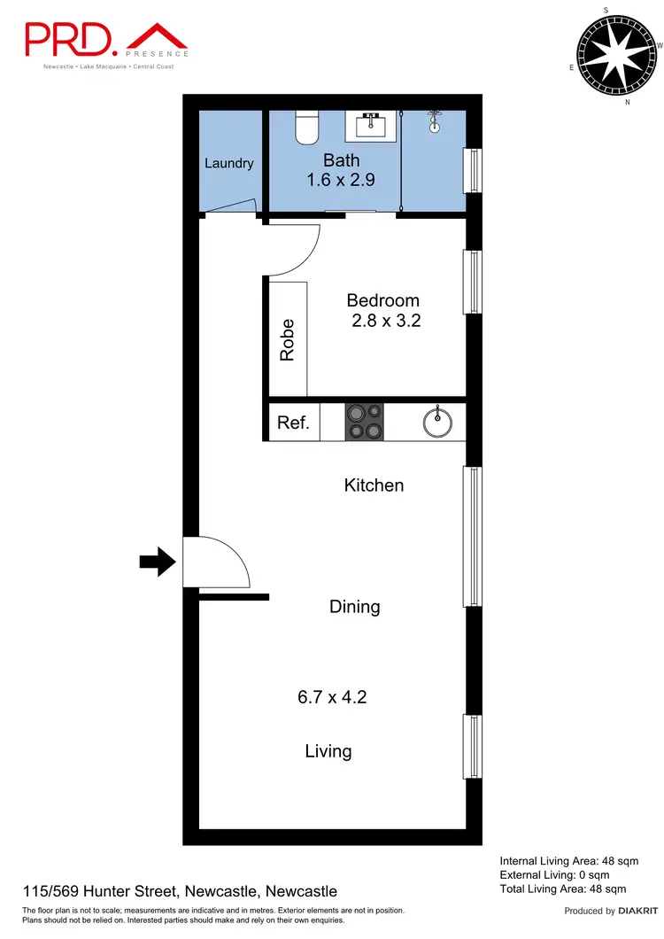 Floorplan of Homely apartment listing, 115/569 Hunter Street, Newcastle West NSW 2302