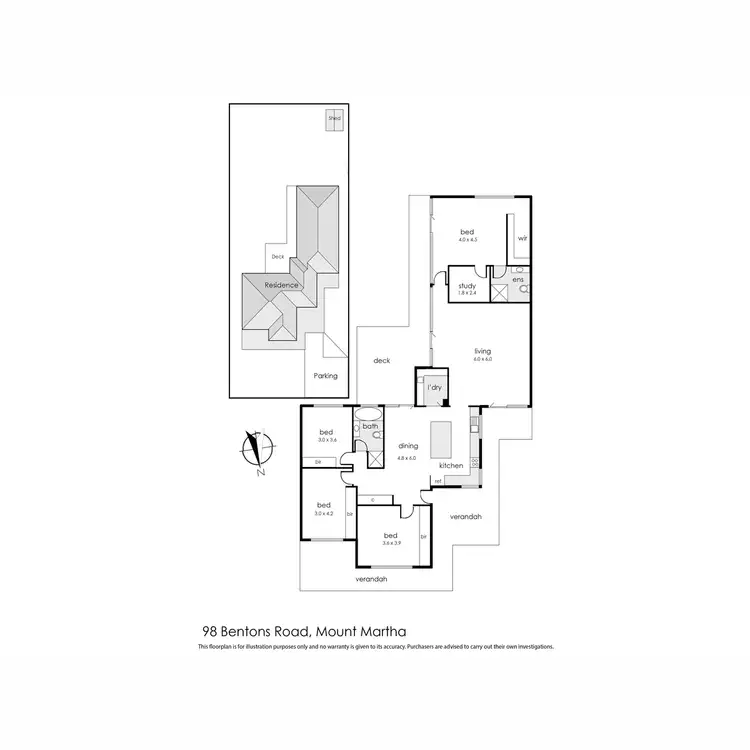 Floorplan of Homely house listing, 98 Bentons Road, Mount Martha VIC 3934