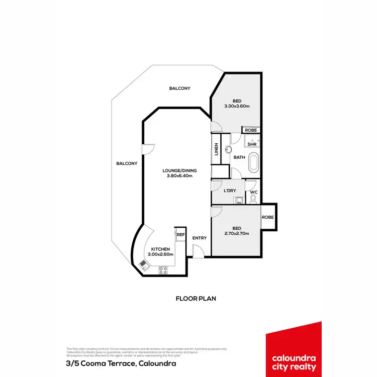 Floorplan of Homely unit listing, 3/5 Cooma Terrace, Caloundra QLD 4551