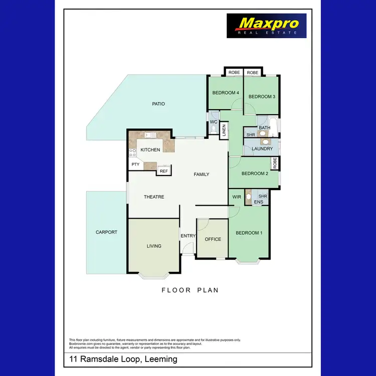 Floorplan of Homely house listing, 11 Ramsdale Loop, Leeming WA 6149